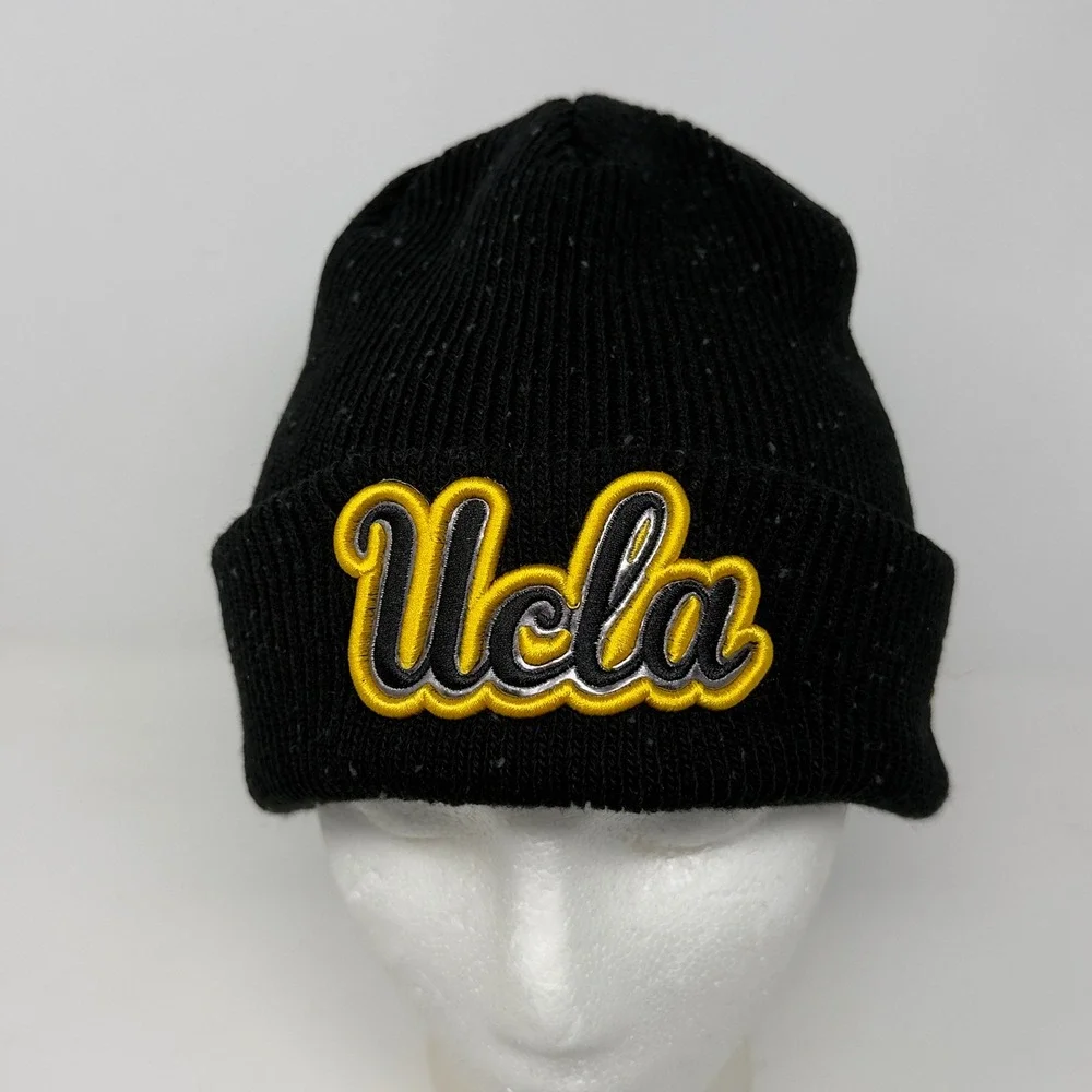 UCLA Bruins Black Knit‎ Beanie Hat New Era Embroidered Logo Wool Blend